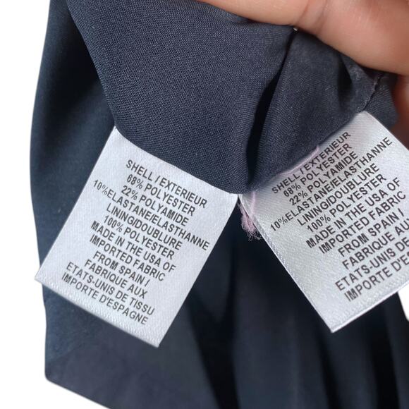 Milly $450 Madison Navy Blue Bow Detail Cold Shoulder A-line Dress SZ 8 - Picture 8 of 12